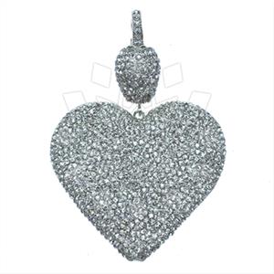 925 Sterling Silver Gem and Crystals Classic Pendant