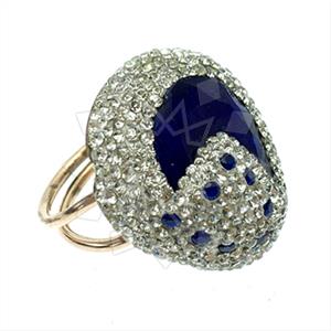 925 Sterling Silver Gem and Crystals Gemstone Rings