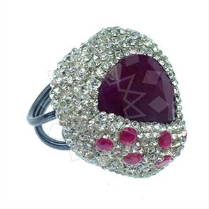 925 Sterling Silver Gem and Crystals Gemstone Rings