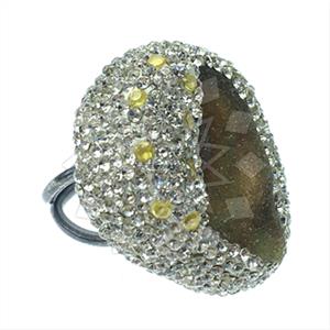925 Sterling Silver Gem and Crystals Gemstone Rings