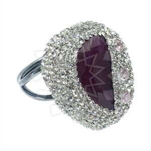 925 Sterling Silver Gem and Crystals Gemstone Rings