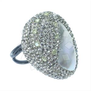 925 Sterling Silver Gem and Crystals Gemstone Rings