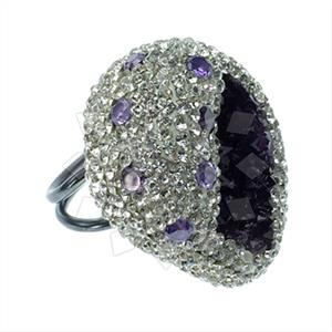 925 Sterling Silver Gem and Crystals Gemstone Rings