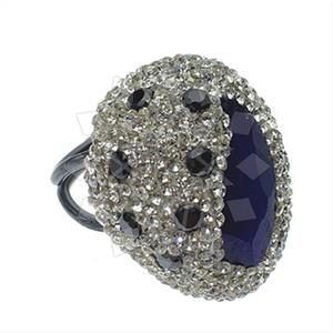 925 Sterling Silver Gem and Crystals Gemstone Rings