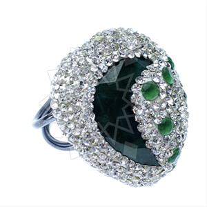 925 Sterling Silver Gem and Crystals Gemstone Rings