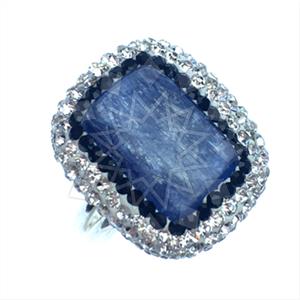 925 Sterling Silver Gem and Crystals Gemstone Rings