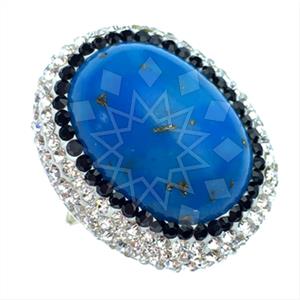 925 Sterling Silver Gem and Crystals Gemstone Rings
