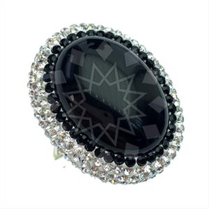 925 Sterling Silver Gem and Crystals Gemstone Rings