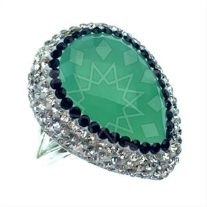 925 Sterling Silver Gem and Crystals Gemstone Rings