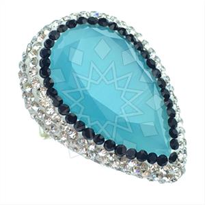 925 Sterling Silver Gem and Crystals Gemstone Rings