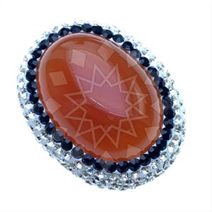 925 Sterling Silver Gem and Crystals Gemstone Rings