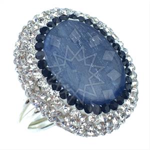 925 Sterling Silver Gem and Crystals Gemstone Rings