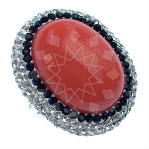 925 Sterling Silver Gem and Crystals Gemstone Rings