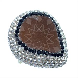 925 Sterling Silver Gem and Crystals Gemstone Rings