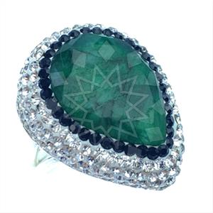 925 Sterling Silver Gem and Crystals Gemstone Rings