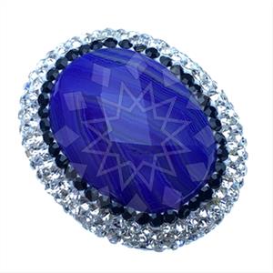 925 Sterling Silver Gem and Crystals Gemstone Rings