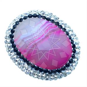 925 Sterling Silver Gem and Crystals Gemstone Rings