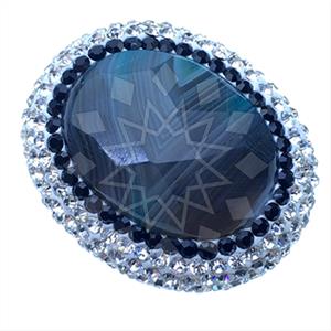 925 Sterling Silver Gem and Crystals Gemstone Rings