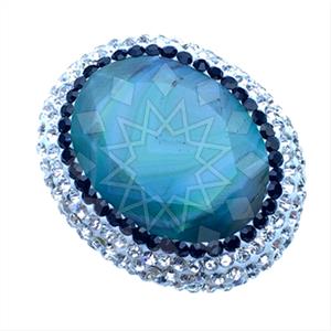 925 Sterling Silver Gem and Crystals Gemstone Rings