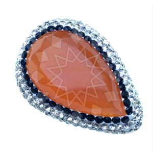 925 Sterling Silver Gem and Crystals Gemstone Rings