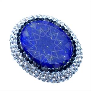 925 Sterling Silver Gem and Crystals Gemstone Rings