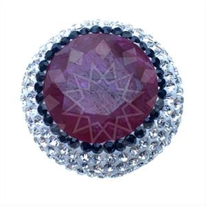 925 Sterling Silver Gem and Crystals Gemstone Rings