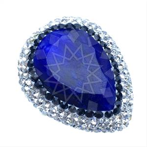 925 Sterling Silver Gem and Crystals Gemstone Rings