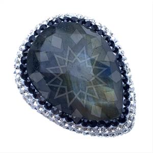 925 Sterling Silver Gem and Crystals Gemstone Rings