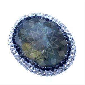 925 Sterling Silver Gem and Crystals Gemstone Rings