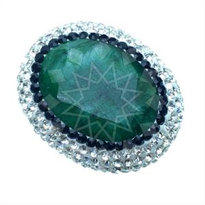 925 Sterling Silver Gem and Crystals Gemstone Rings