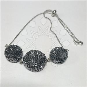 Fashion Crystal Pave  Adjustable Bracelet