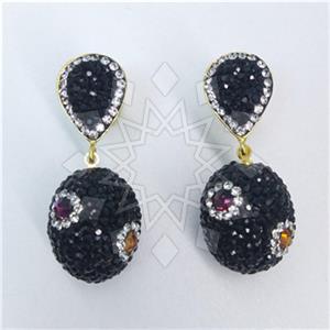 Fashion Gem and Crystals Single Drop Earrings