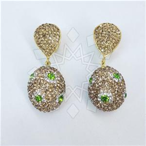 Fashion Gem and Crystals Single Drop Earrings