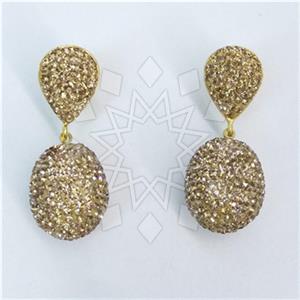 Fashion Gem and Crystals Single Drop Earrings