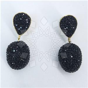 Fashion Gem and Crystals Single Drop Earrings