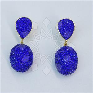 Fashion Gem and Crystals Single Drop Earrings