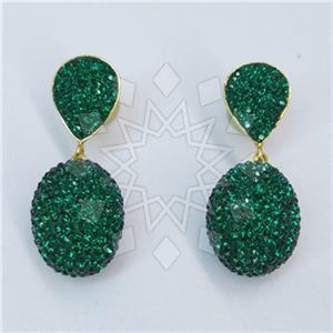 Fashion Gem and Crystals Single Drop Earrings