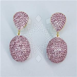 Fashion Gem and Crystals Single Drop Earrings