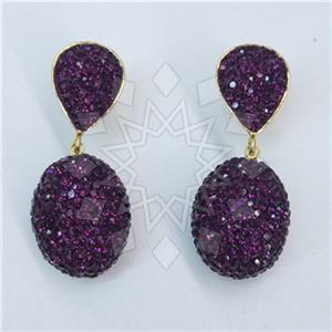 Fashion Gem and Crystals Single Drop Earrings