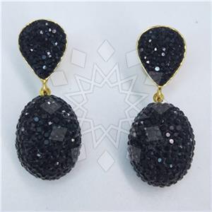 Fashion Gem and Crystals Single Drop Earrings