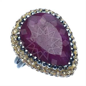 925 Sterling Silver Gem and Crystals Gemstone Rings