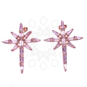 925 Sterling Silver Moon and Stars Statement Earring