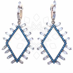 925 Sterling Silver Geometric Dangle Earrings