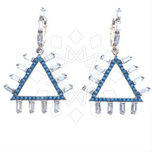 925 Sterling Silver Geometric Dangle Earrings