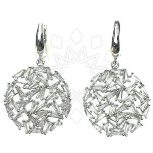 925 Sterling Silver Geometric Dangle Earrings