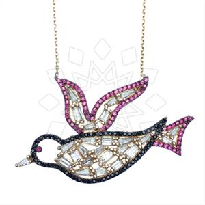 925 Sterling Silver Animal Pendant Necklace