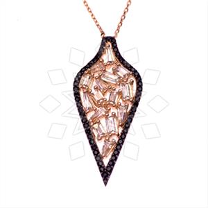 925 Sterling Silver Geometric Pendant Necklace