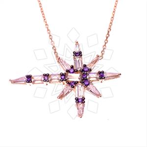 925 Sterling Silver Geometric Pendant Necklace