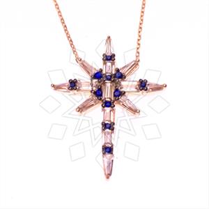 925 Sterling Silver Geometric Pendant Necklace