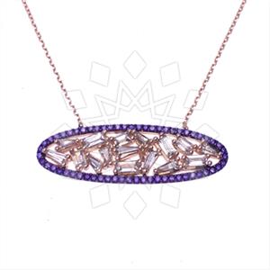 925 Sterling Silver Geometric Pendant Necklace